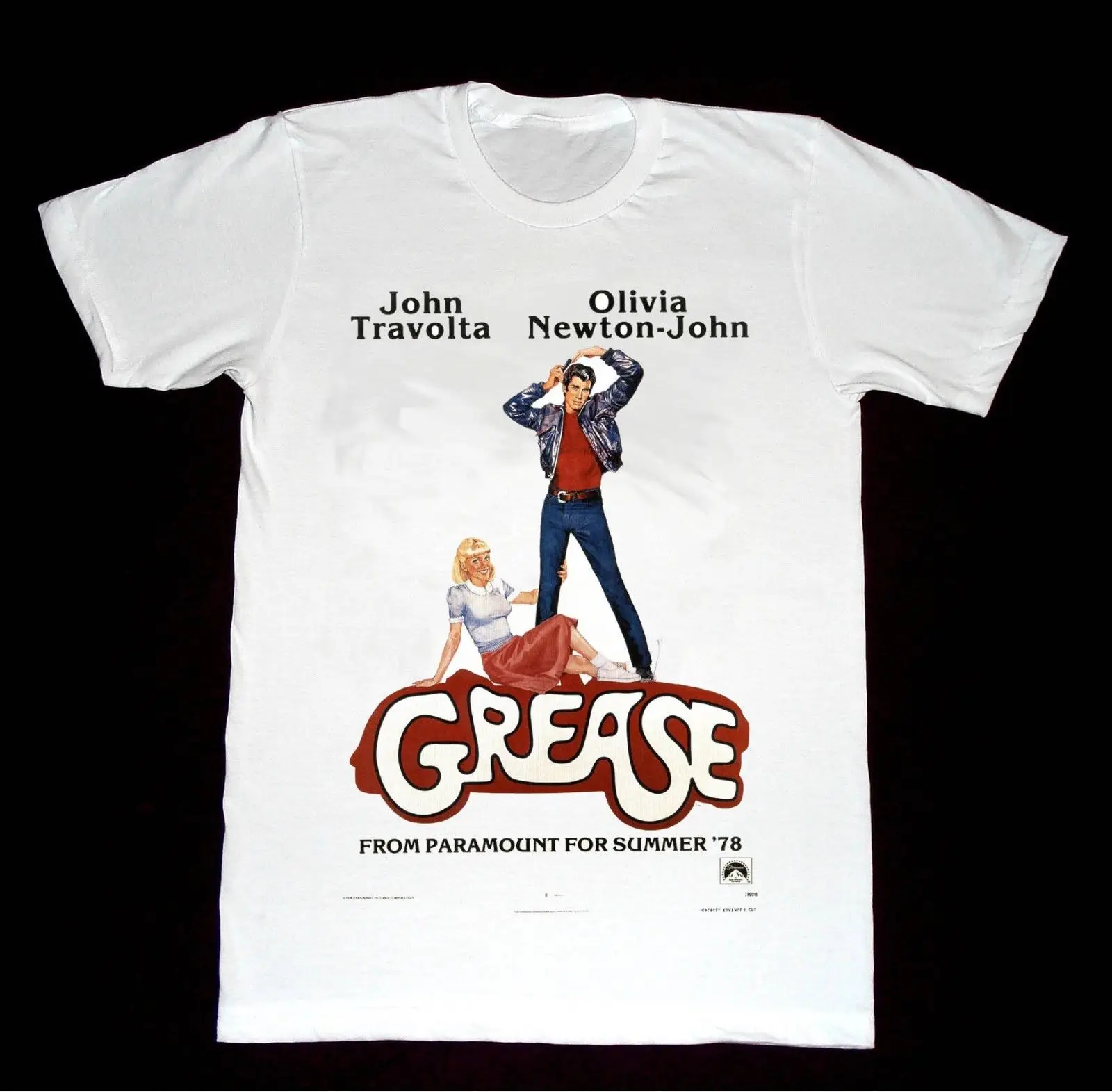 GREASE T shirt Cult Movie Frankie Valley John Travolta Olivia Newton