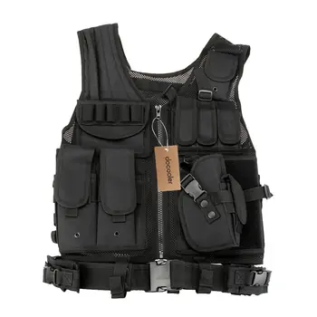 

Lixada Outdoor Military Tactical Army Polyester Airsoft War Game Hunting Vest for Outdoor War Game Camping Hiking 5 Colors