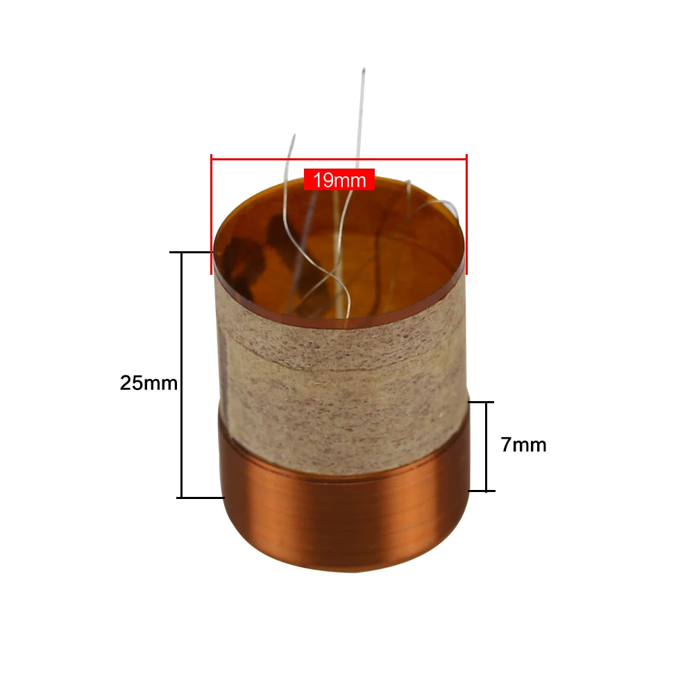 GHXAMP 19 Core Бас Звуковая катушка KSV 8OHM круглый медный провод для 4 дюймов 5 дюймовый динамик вуфера repairss DIY 1 пара