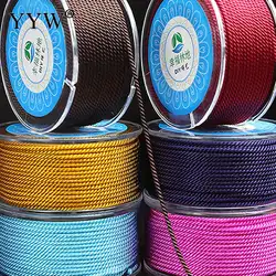 12 цветов 17 м нейлоновый шнур 1,8 мм нить китайский узел макраме шнур браслет плетеный шнур Diy Изготовление бисерных украшений нить