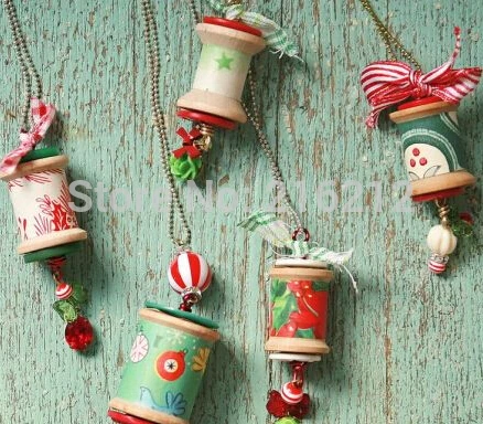 

4.8*3.1 cm Zakka Wooden Bobine Classic style DIY Wooden Spool Archaize color