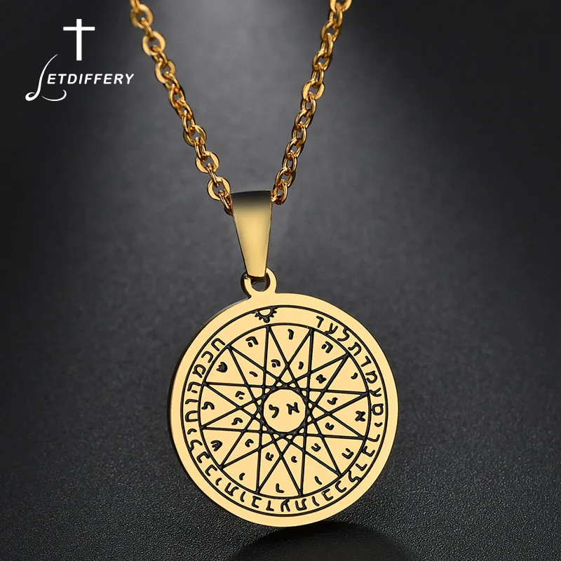 

Letdiffery Star of David Hebrew Jewish Necklace Stainless Steel Sefer Torah Scroll Religious Necklace Hexagram Jewelry