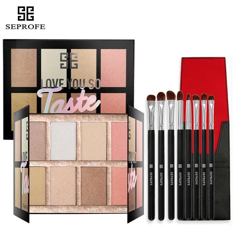 

NEW 8 Colors High-Gloss Powder Makeup Palette Face Contour Foundation blush Long Lasting Shimmer Repair powder Cosmetics