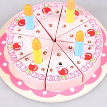 Новая деревянная игрушка торт ко дню рождения детская игрушка