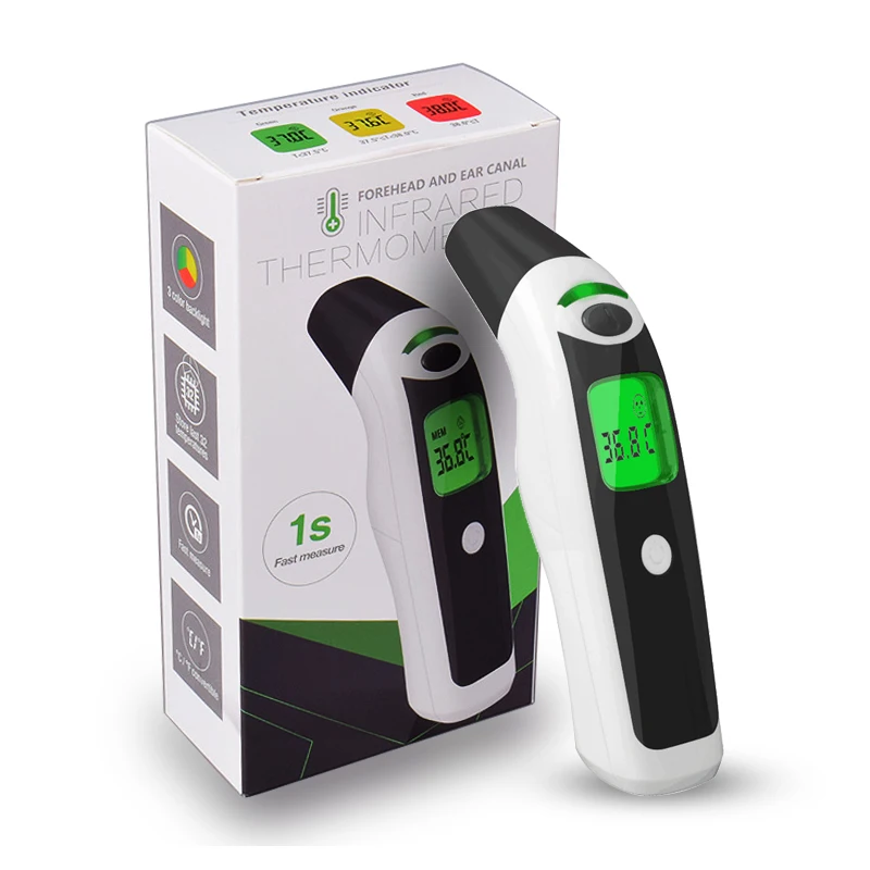 

Adult Baby KF30 Digital LED Infrared Forehead Body Ear Fever Instant Thermometer Gun Non-contact Quick Temperature Measurement