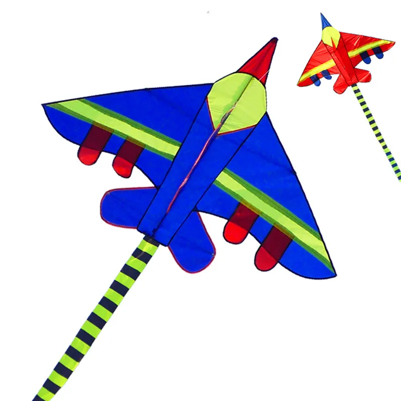 Высокое качество 3 М длинные Детские комплекты одежды с изображением самолета воздушный змей, летающие игрушки нейлон Рипстоп воздушный змей-истребитель с ручкой линия вэй кайт эльф летательного аппарата