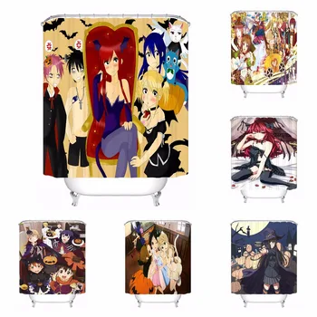 

Custom Dogs Vampire Knight Waterproof Bathroom Acceptable Shower Curtain Polyester Fabric Bathroom Curtain #180318-10