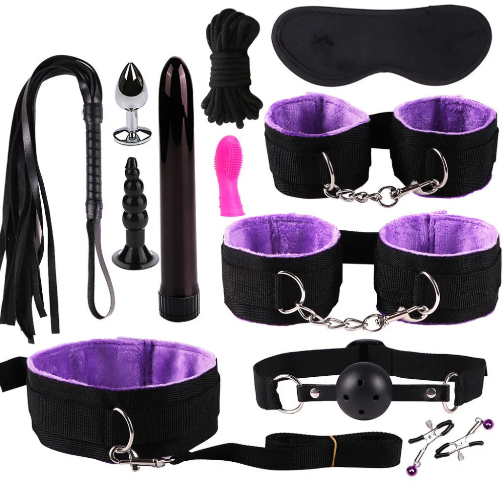 Anal Plug Toy - US $6.96 49% OFF|Anal plug vibrating bark whip nylon 12 piece set porn toy  whip sex toy collar mask binding set handcuffs sex**D-in Adult Games from  ...