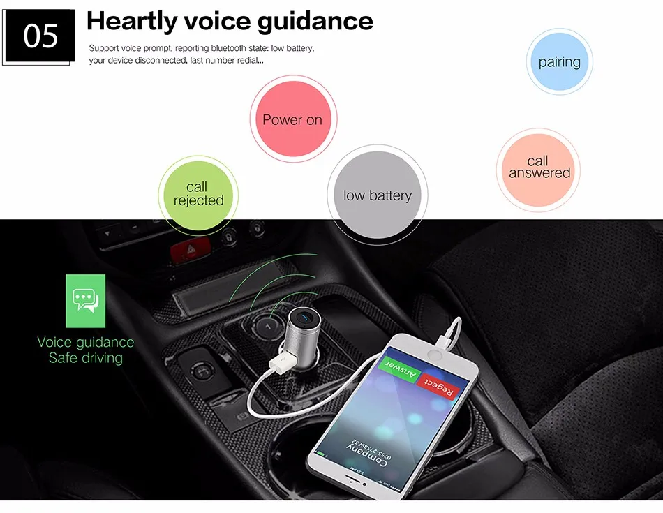 OVEVO Q8 CAR CHARGER BLUETOOTH HEADSET 201932 23