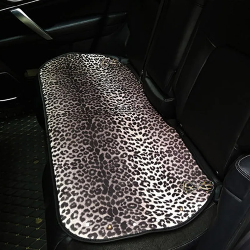Лето Icksilk леопардовая подушка для автомобильного сиденья с кристаллами и бриллиантами, защита передних задних сидений, подголовник, поясные подушки для девочек