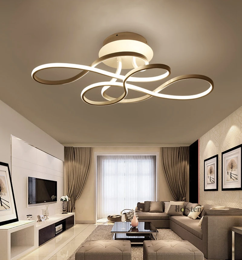 Horsten Minimalism Modern LED Ceiling Lights Creative Acrylic Aluminum Ceiling Lamp For Living Room Bedroom Dinning Room Fixtures (3)
