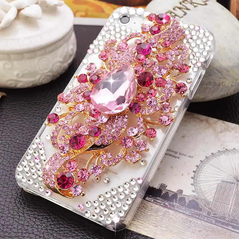 Mobile phone case for Iphone 5 /5 s material of diamond + PC back cover DIY cell free shipping |