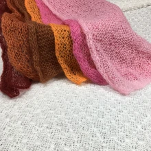 D& J 6 шт. упаковка стрейч мохер обертывание стрейч новорожденный фотография обертывание s пеленание новорожденный фото реквизит Детские фотографии одеяла обертывание s