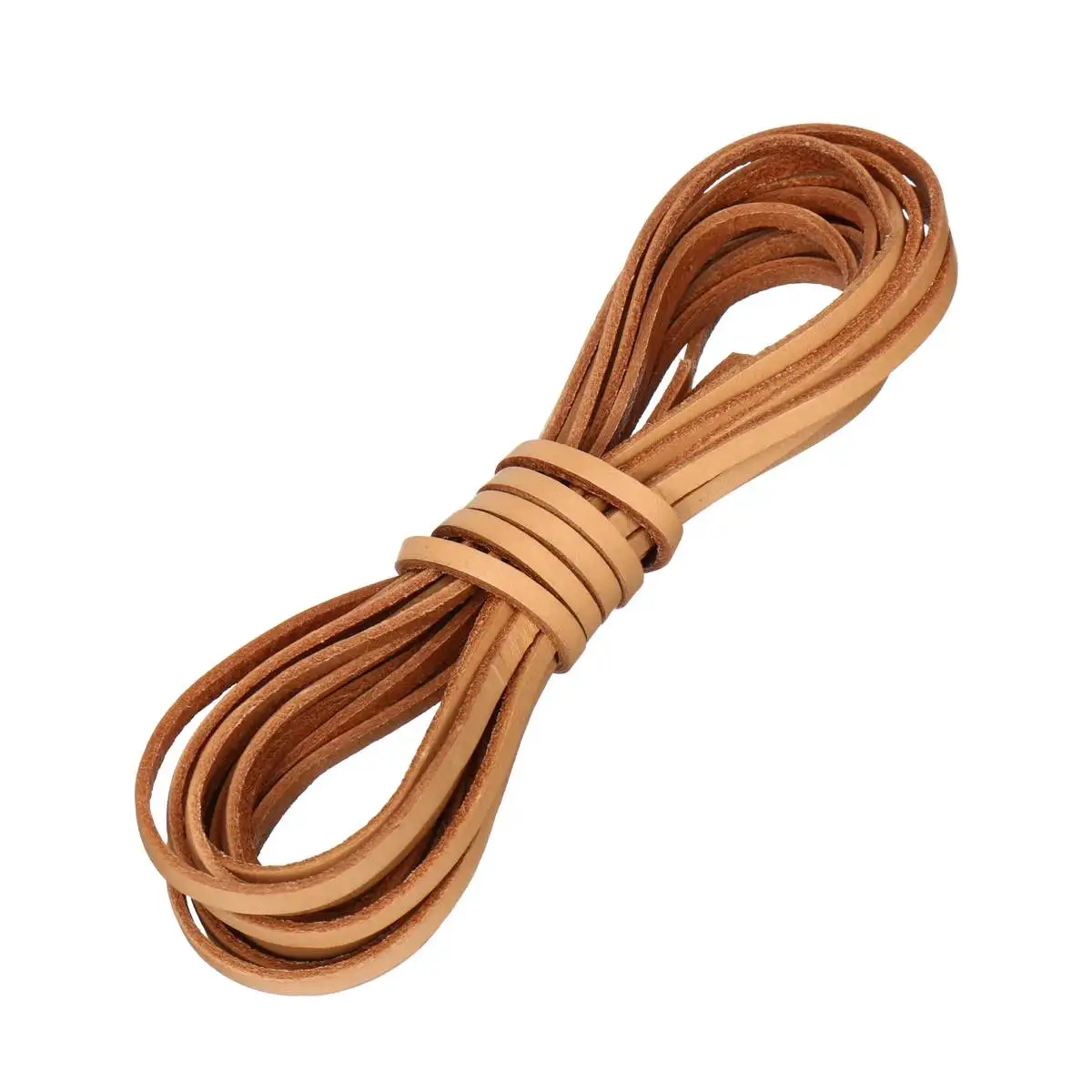3/4/5/8/10mm 5M Genuine Leather Rope Cord Strap Cowhide Bracelet Necklace DIY Craft String Jewelry Making Flat Leather Rope