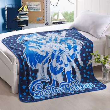 

Hot Anime SAILOR MOON GROUP Throw Blanket Winter Warm Fleece Rug