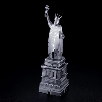 

3D Metal Model Kit - Silver Statue Of Liberty (2 Sheets, 60pcs) Metal Craft Home Decor Collectible Gift