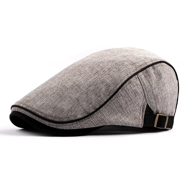 

2018 New Winter Warm Wool Blend Tweed Newsboy Cap Men Solid Color Cabbie Boina Flat Ivy Hat