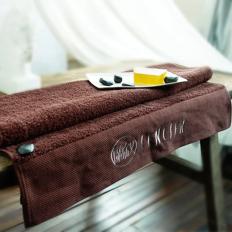 High Quality 100% Cotton Bath Towel Brown Embroidered ...