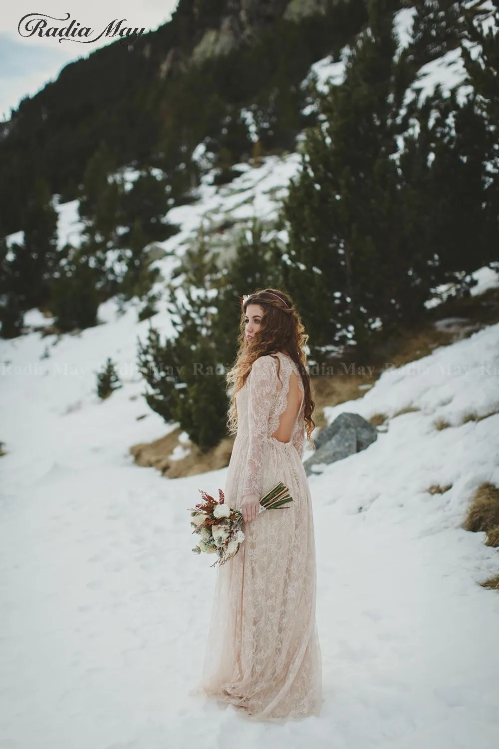 Романтическое кружевное свадебное платье с длинными рукавами в стиле бохо винтажное обнаженное подкладочное кантри свадебное платье сексуальное пляжное свадебное платье с открытой спиной