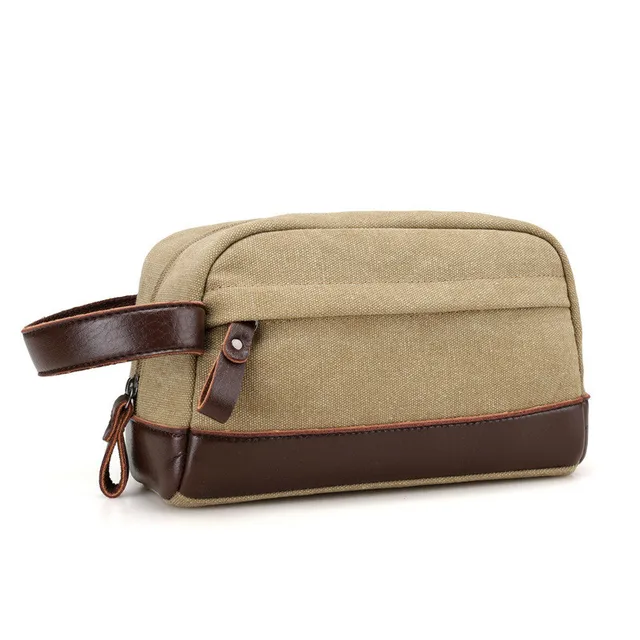 S Vintage Men Dopp Kit Leather Handbag Canvas Toiletry Bags S Vintage Men Dopp Kit Leather Handbag Canvas Toiletry Bags Travel Ng Cubes Cosmetic Bag Wrist