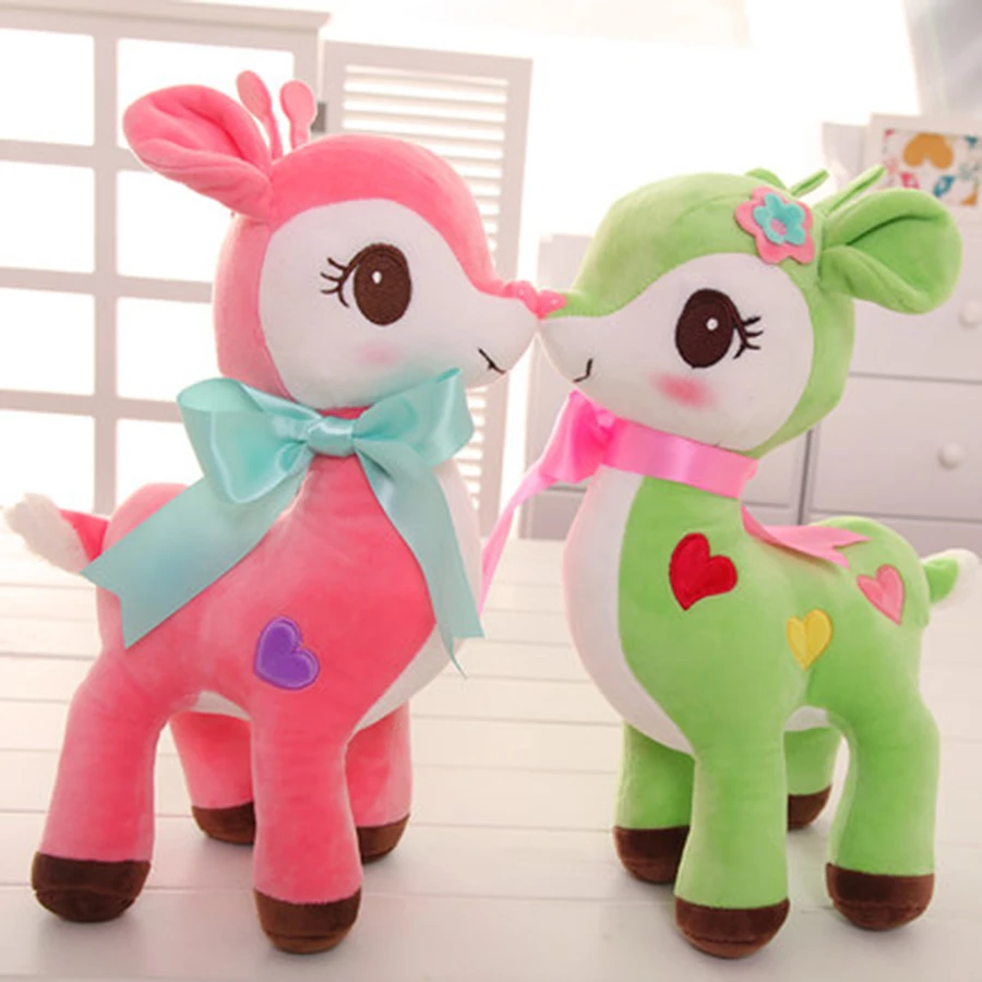 Cartoon Plush Toys Sika Deer Baby Doll Plush Toys Creative Plush Pillow