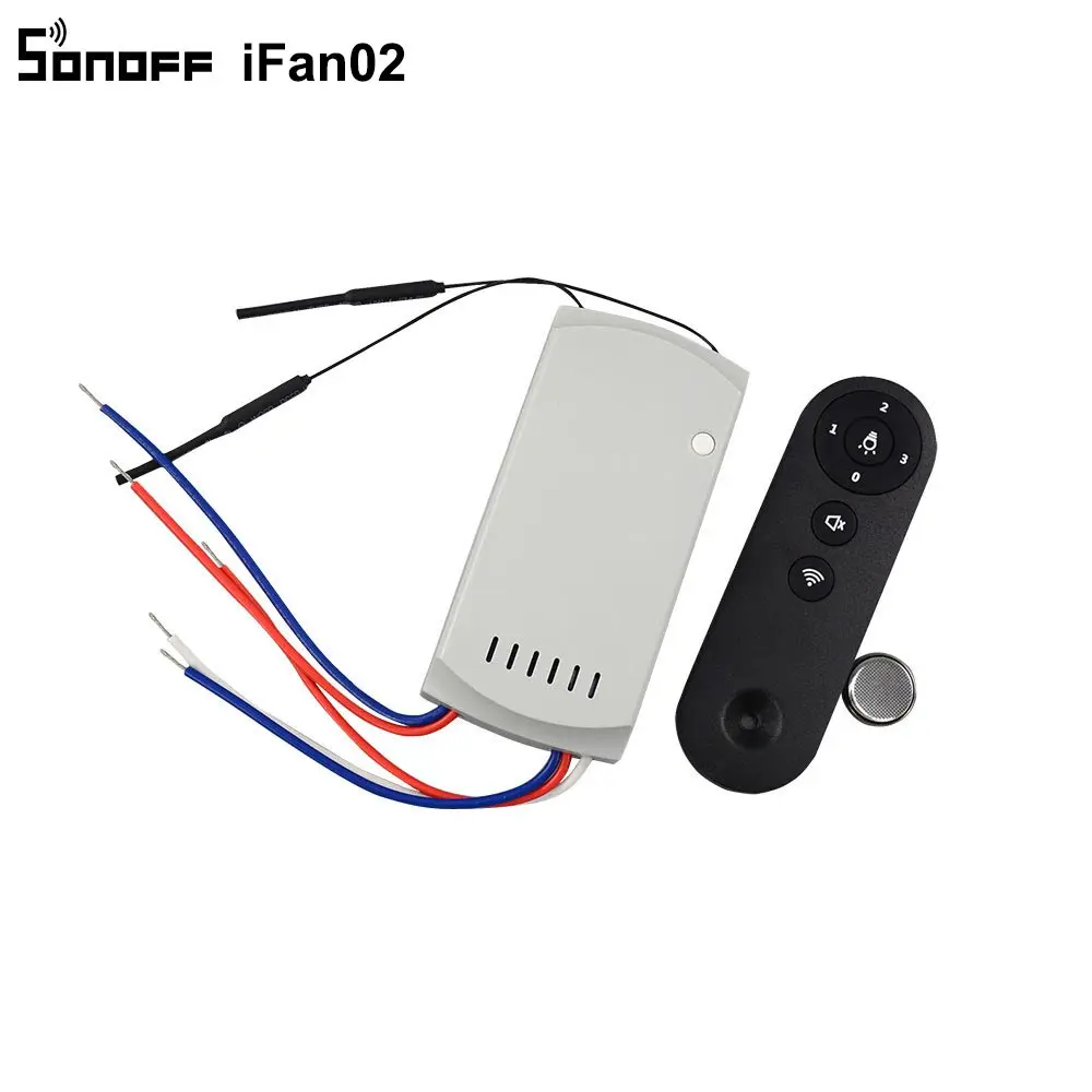 SONOFF iFan03 умный переключатель вентилятора преобразование вентилятора в Wi-Fi умное Управление регулировка скорости вентилятора потолочный вентилятор и светильник поддержка RM433 - Цвет: iFan02