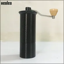 XEOLEO, портативная кофемолка, ручная кофемолка, алюминиевая кофемолка для эспрессо, черный Эспрессо, коническая Кофемолка