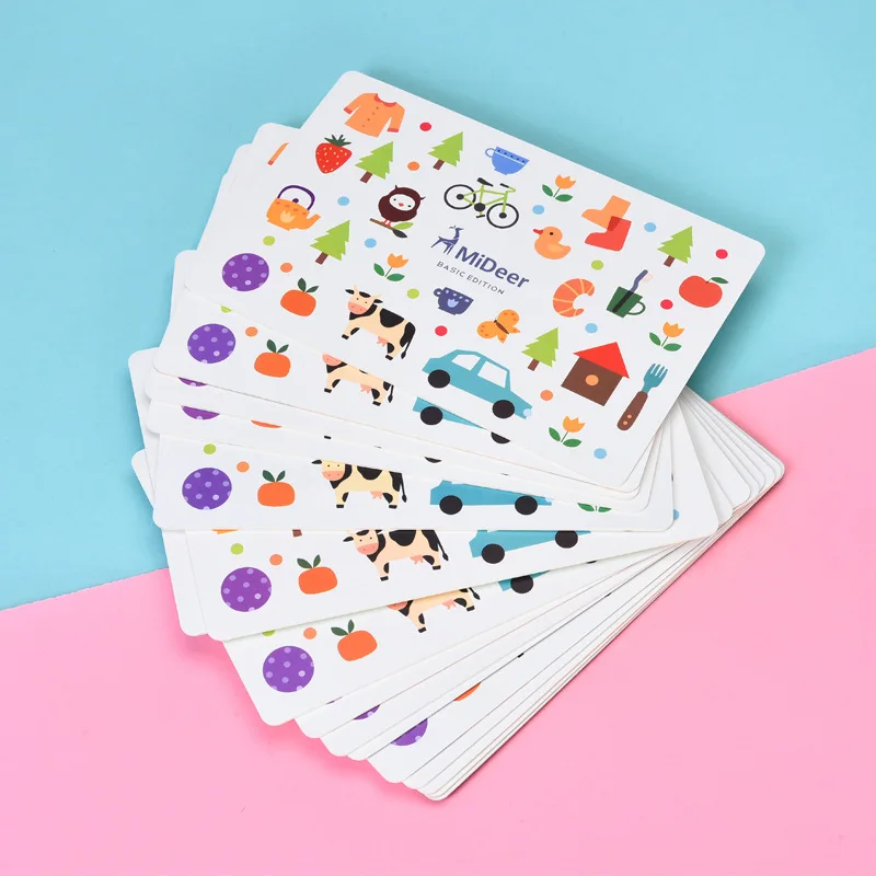 Mideer Basic Advanced Edition просветление Раннее Образование Когнитивные карточки цветная форма Обучающие карты игрушки для детей Детские