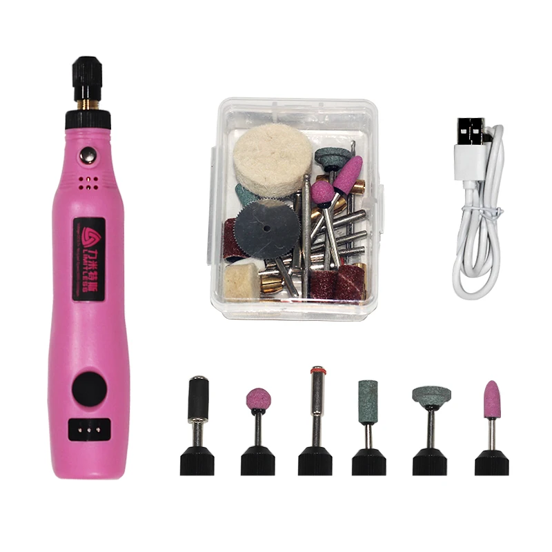 Electric Nail Drill USB interface rechargeable battery three-speed adjustment Nail Art File Nail Drill Bits Sanding Nail Tools Electric Nail Drill USB interface rechargeable battery three-speed adjustment Nail Art File Nail Drill Bits Sanding Nail Tools