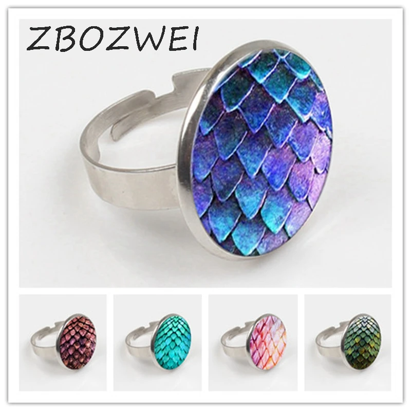 

ZBOZWEI 2018 Wholesale Ring Large Egg Glass Dome Game Ring Game Of Thrones Dragon Egg Dragon Ring Jewelry