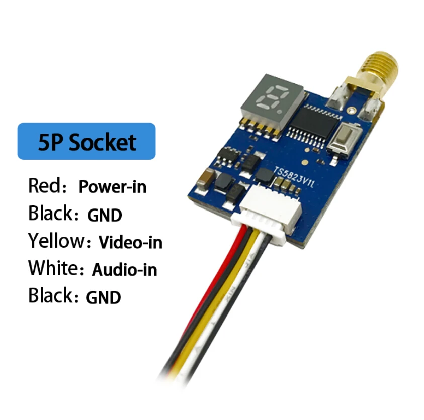 Простой в использовании 5,8G набор FPV видео 200/600 мВт Передатчик TS5823 и mini CMOS 1000TVL Камера с набор кабелей быстроходный беспилотный Радиоуправляемый летательный аппарат Набор FPV