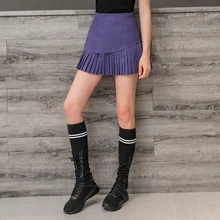 Короткая юбка-зонтик, винтажная Весенняя и летняя модная плиссированная Сексуальная универсальная цельная завышенная талия, женские юбки