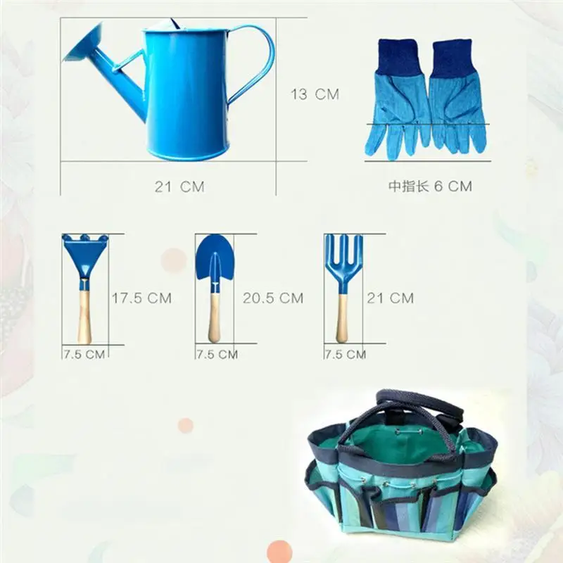 WINOMO садовых инструментов с Садовые перчатки и сад тотализатор для детей садоводство(синий