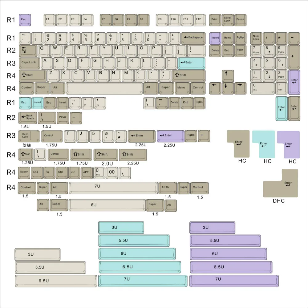 Приглушенный keycap краситель Сублимация вишня pbt не клавиатура, это keycap keycaps краситель сублимированный keycaps