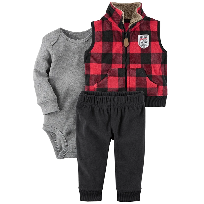 Комплекты одежды для маленьких мальчиков и девочек Bebes, хлопковое пальто с капюшоном+ брюки+ топы, костюм комплект одежды из 3 предметов для новорожденных