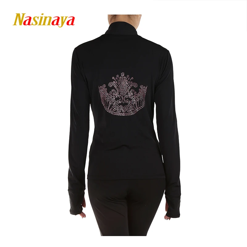 

Customized Figure Skating Jacket Zippered Tops for Girl Women Training Competition Patinaje Ice Skating Warm Fleece Gymnastic 24