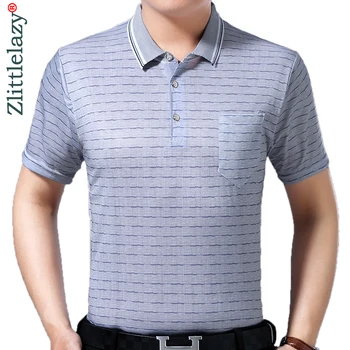 

2019 brand casual pocket summer striped short sleeve polo shirt men poloshirt jersey mens polos tee shirts dress fashions 50507