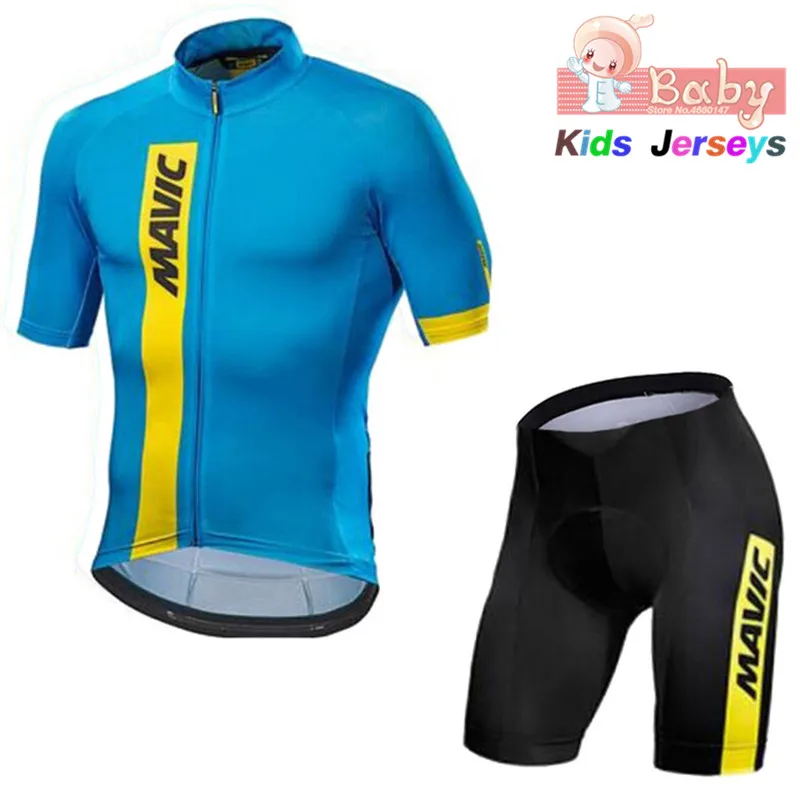 Mavic дышащая быстросохнущая детская велосипедная футболка, набор Pro Team, детская велосипедная Одежда для мальчиков, летняя велосипедная одежда, велосипедные шорты
