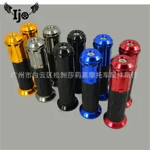 Мотоцикл дроссельной заслонки алюминиевый сплав резиновая ручка рукав для Honda CB500X CR 125 CBR954 высокого качества с фокусным расстоянием 25 мм Универсальный