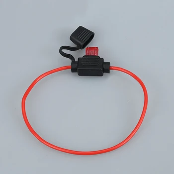

2Pcs Automobile Motorcycle Waterproof Rubber Inline Fuse Box Holder With Cable And Small 5A Fuse ATC ATO