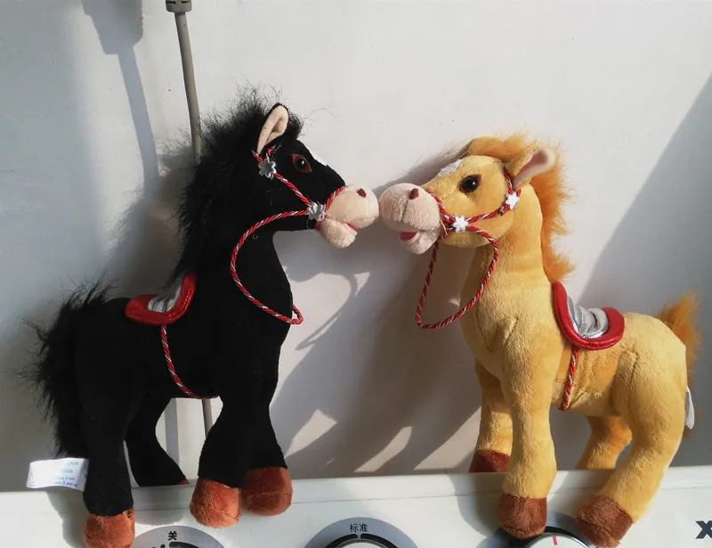 

Russian language intelligent talking black dark horse Stuffed plush toys, girlfriend gift birthday for baby kids children