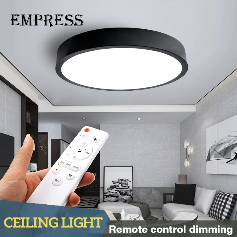 

Led Ceiling Lights Modern Lamps With Remote Control Living Room Kitchen Round Ceiling Light Fixtures Surface Mount Room Lamp