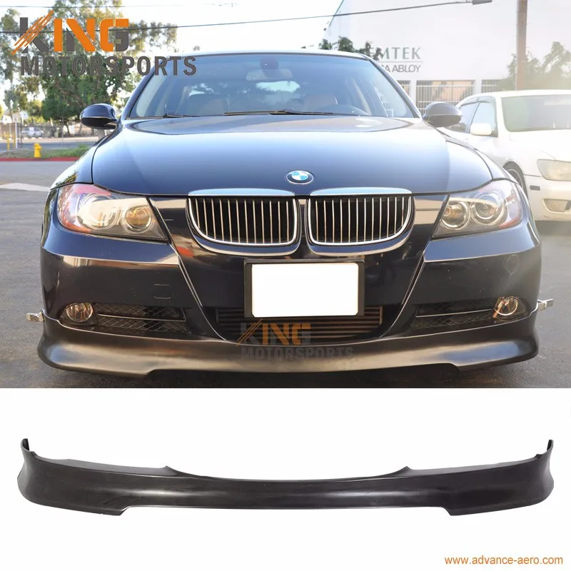 Для 2005 2006 2007 2008 BMW E90 3-ей серии 4 двери C Стиль ПУ, передний бампер спойлер