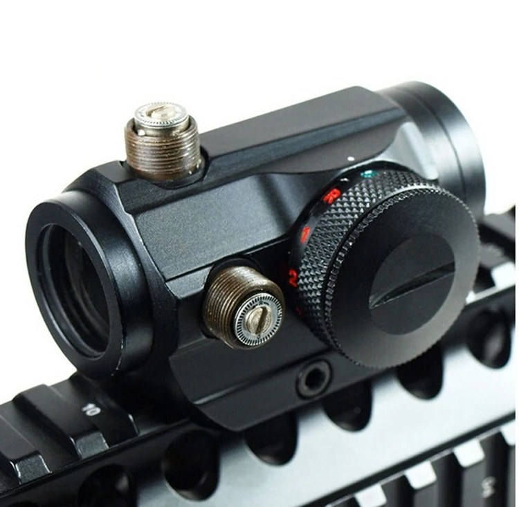 Охотничий Тактический прицел Mini 1x22 red green illuninaed dot с 20 мм Weaver Rail Mount для