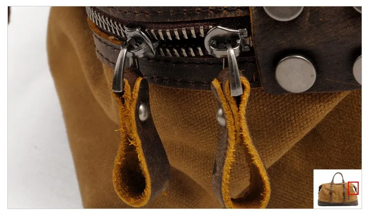 Мужские сумки для путешествий водонепроницаемое снаряжение холщовые Вощеные выходные Сумки Винтажные военные сумки на плечо кожаная