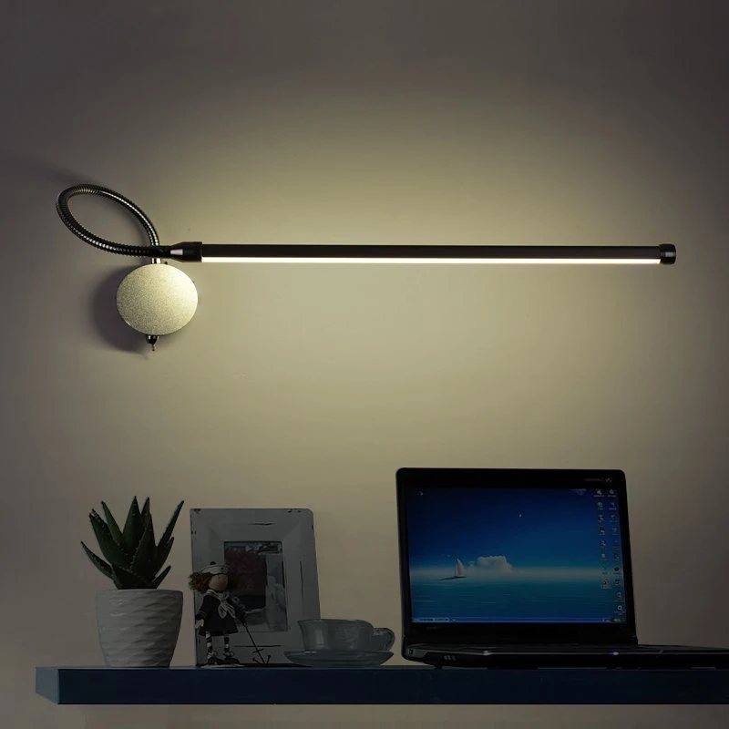 New Flexible Hose 9w Led Reading Lamp Wall Mount Study Lights