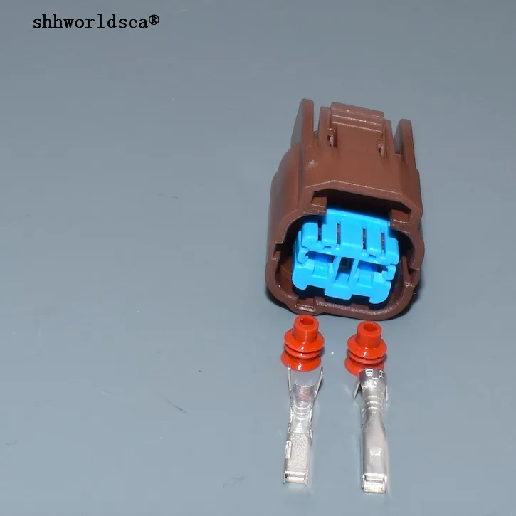 

shhworldsea 2pin 2.0mm auto electric plastic connector plug wiring harness cable waterproof connector 6189-0593
