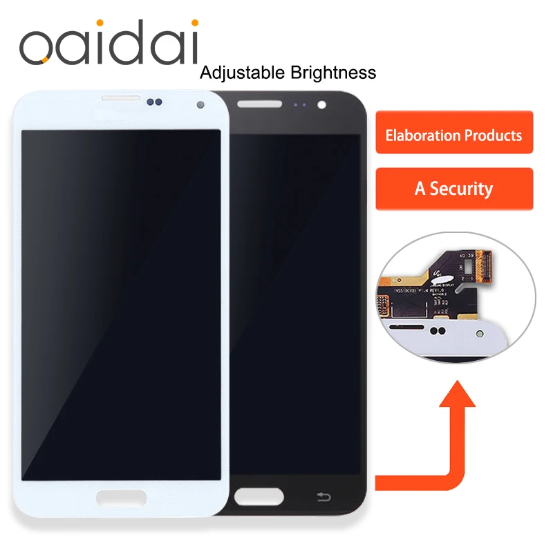 

Adjustable Brightness LCD Display For Samsung Galaxy S5 G900 SM-G900F G900F G900H I9600 LCD Display Touch Screen Replacement