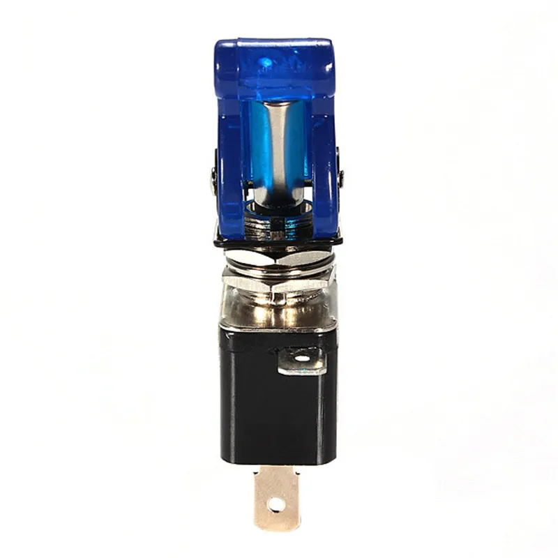 

Universal 12V 20A Car Blue LED Switch Light Cover SPST Toggle Combination Switch for Professional Racing Car Styling