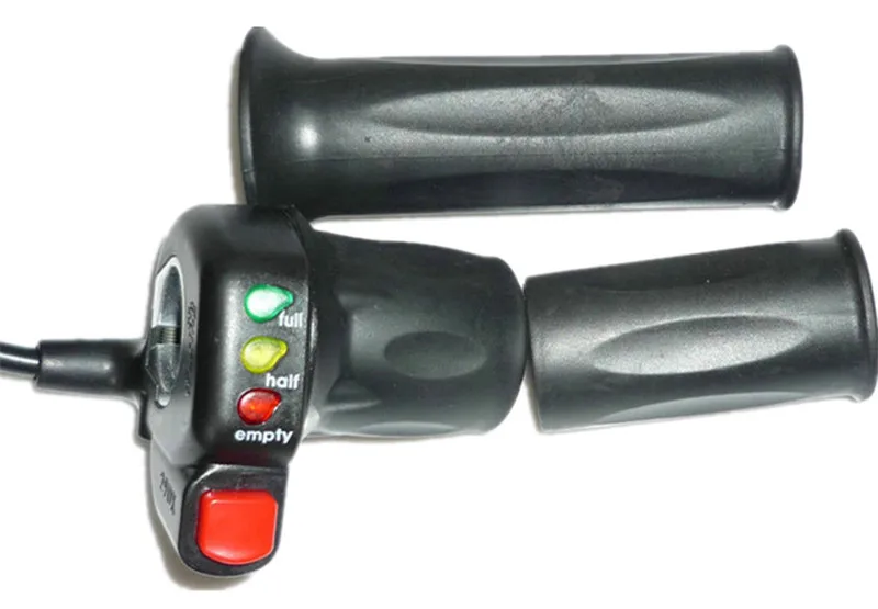 Cheap 24V 36V Electric Bicycle Throttle With Battery Indicator Wire length 1.5 m Ebike Twist Throttle With Red Switch 2 Cheap 24V 36V Electric Bicycle Throttle With Battery Indicator Wire length 1.5 m Ebike Twist Throttle With Red Switch 2